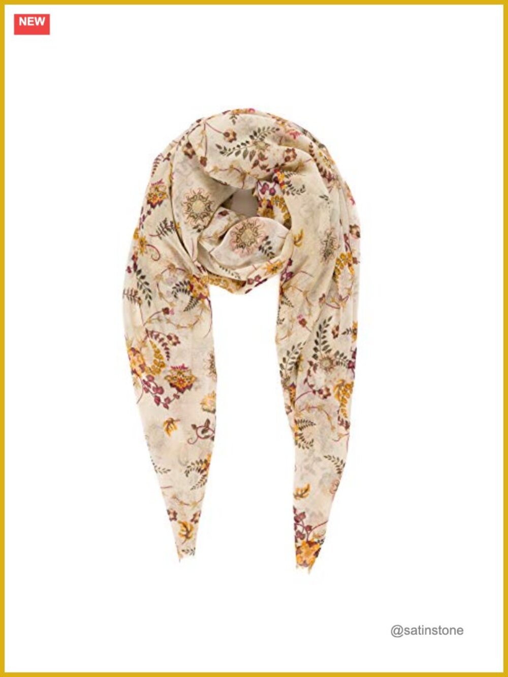 Floral Lightweight Wrap Shawl Scarf Women Fashion Fall Winter
